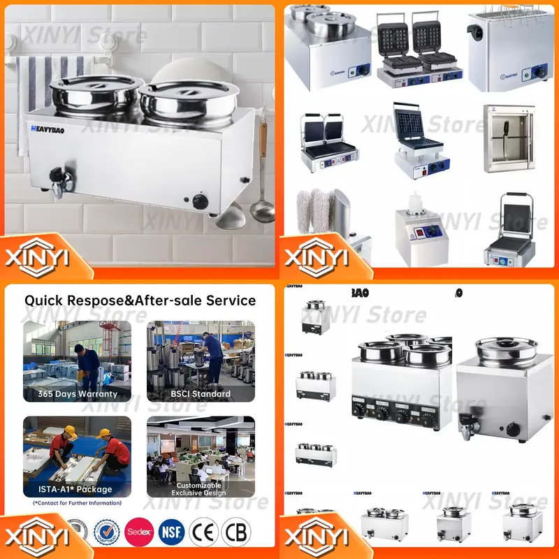 Bain Marie Food Warmer - Heavybao Paslanmaz Çelik Elektrikli Benmari Yiyecek