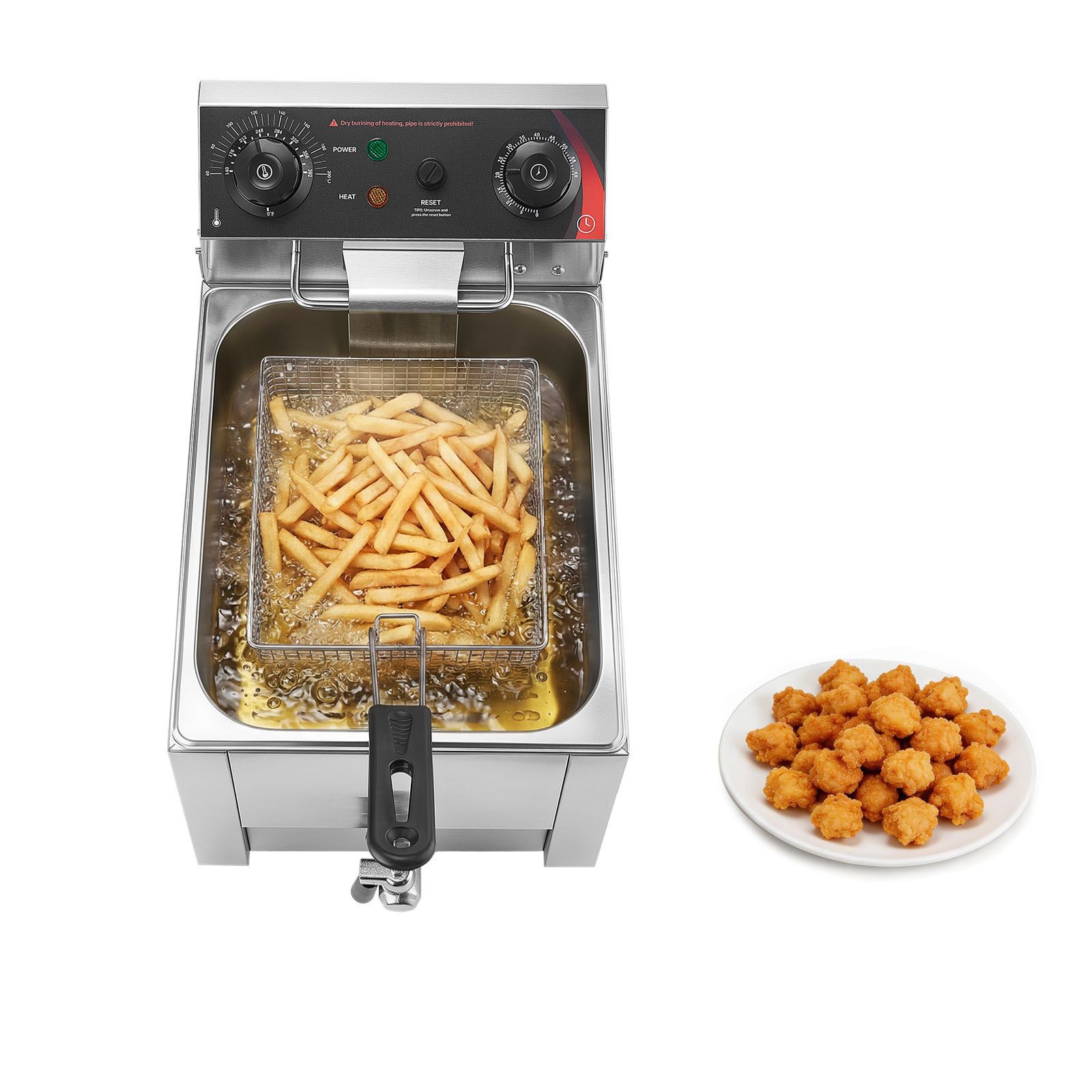 Deep Fryer Commercial - Ticari Elektrikli Fritöz, Yağ Filtreleme Özelliğiyle
