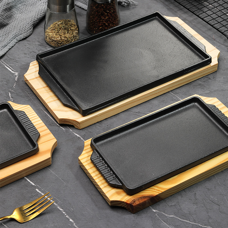 Teppanyaki Grill Table - Dökme Demir Teppanyaki Izgara Plakası Dikdörtgen
