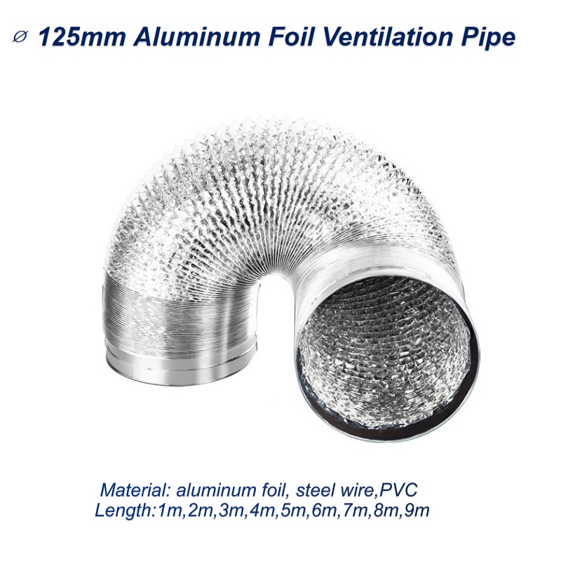 Commercial Kitchen Ventilation - ∅ 125mm alüminyum folyo havalandırma borusu