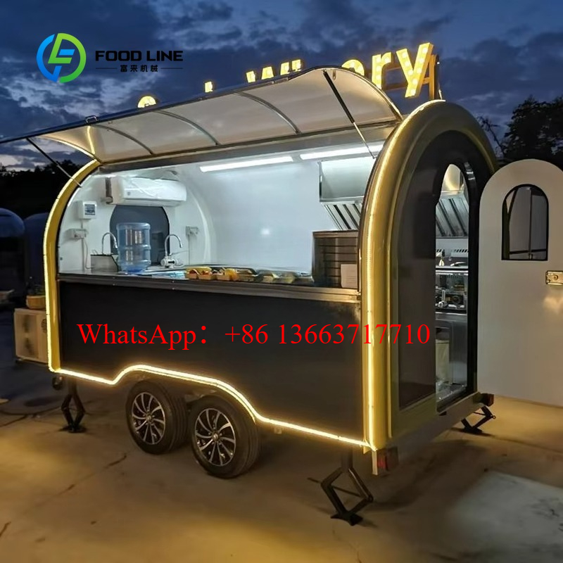 Commercial Kitchen Windows - Özelleştirilmiş Yuvarlak Yiyecek Römorku Üstün Kaliteli