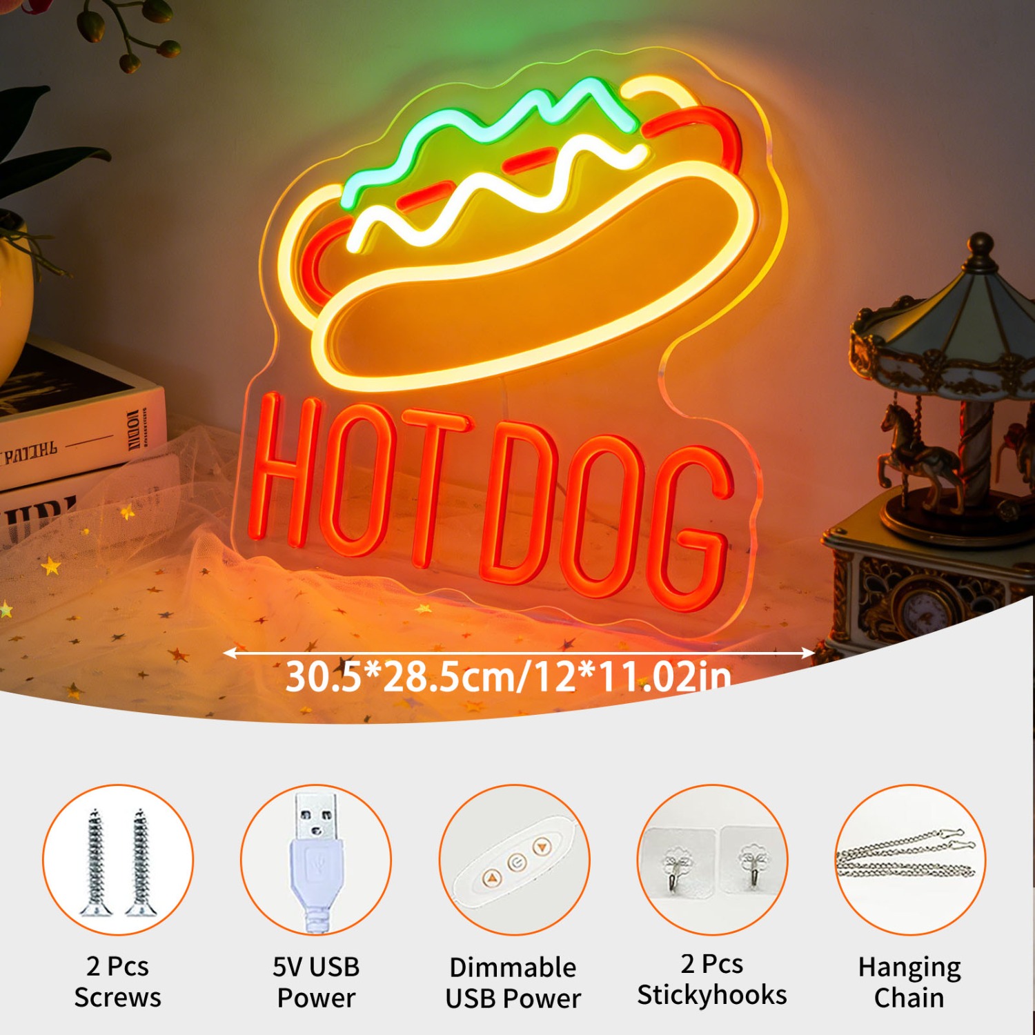 Sosisli Sandviç Neon Tabela Yi - Commercial Kitchen Windows incelemesi ve fiyatı