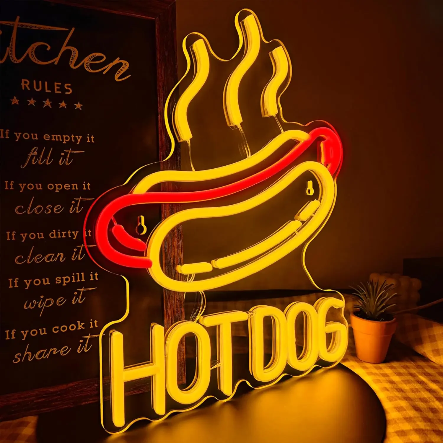 Hot Dog LED Neon Tabela Duvar  - Commercial Kitchen Windows incelemesi ve fiyatı