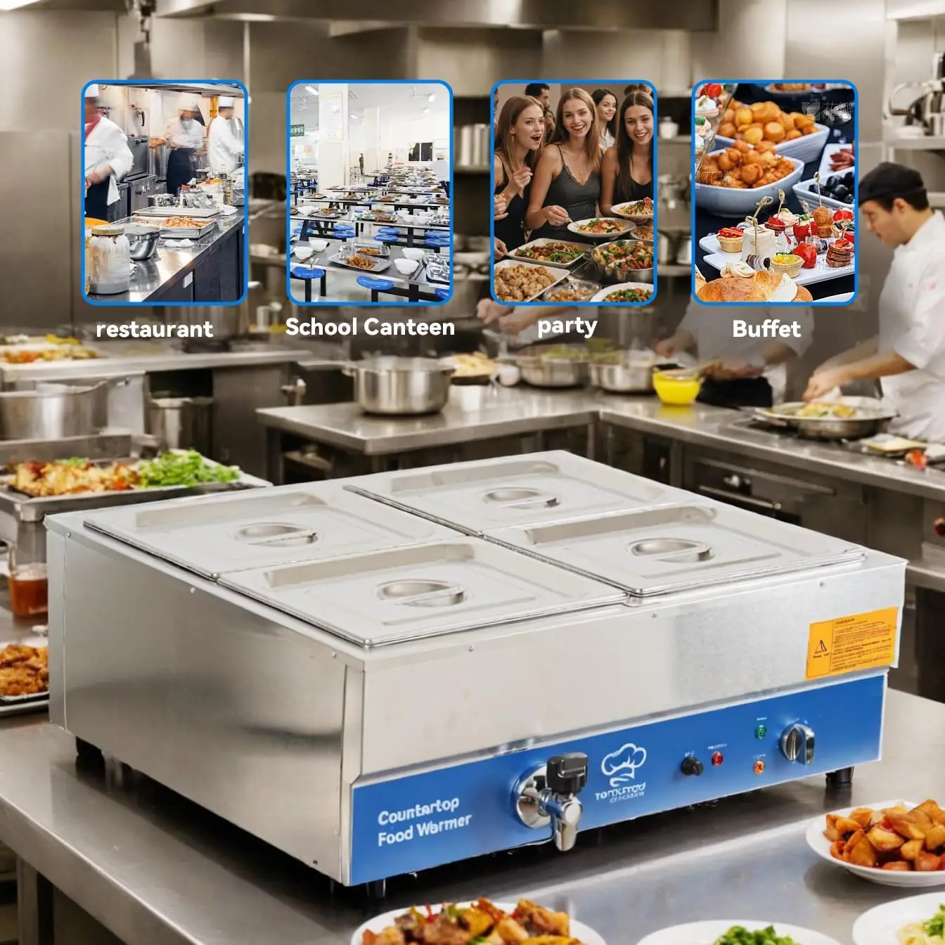 ETL Sertifikalı 4 Bölmeli Tica - Bain Marie Food Warmer incelemesi ve fiyatı