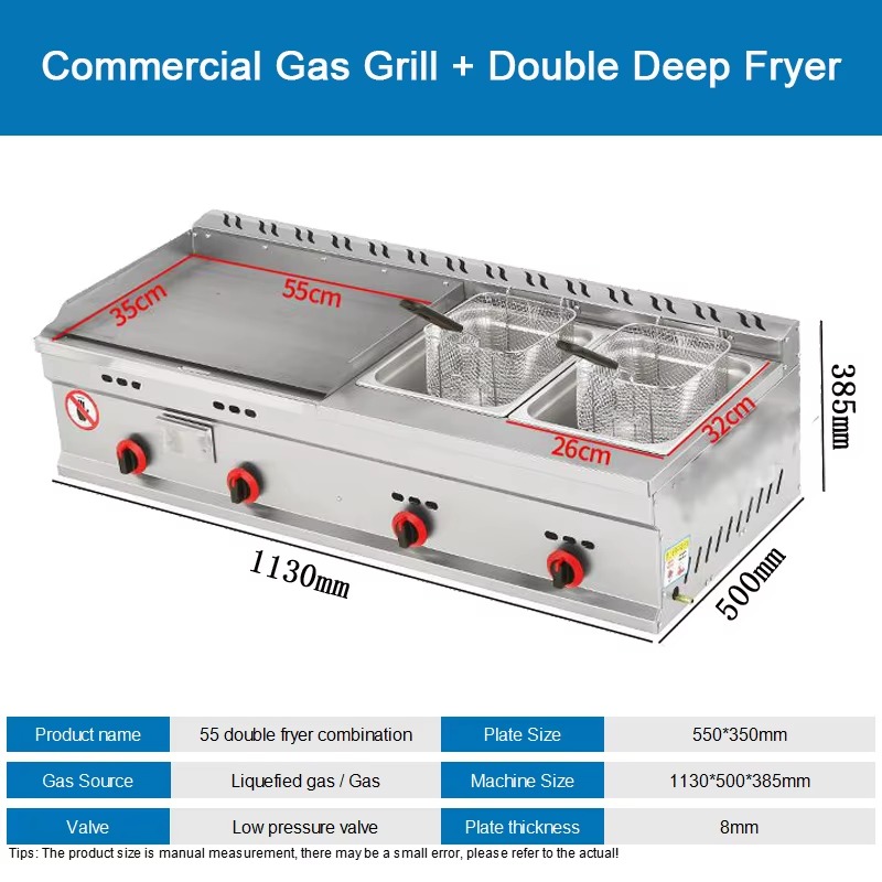 Ticari Gazlı Izgara + Çift Der - Deep Fryer Commercial incelemesi ve fiyatı
