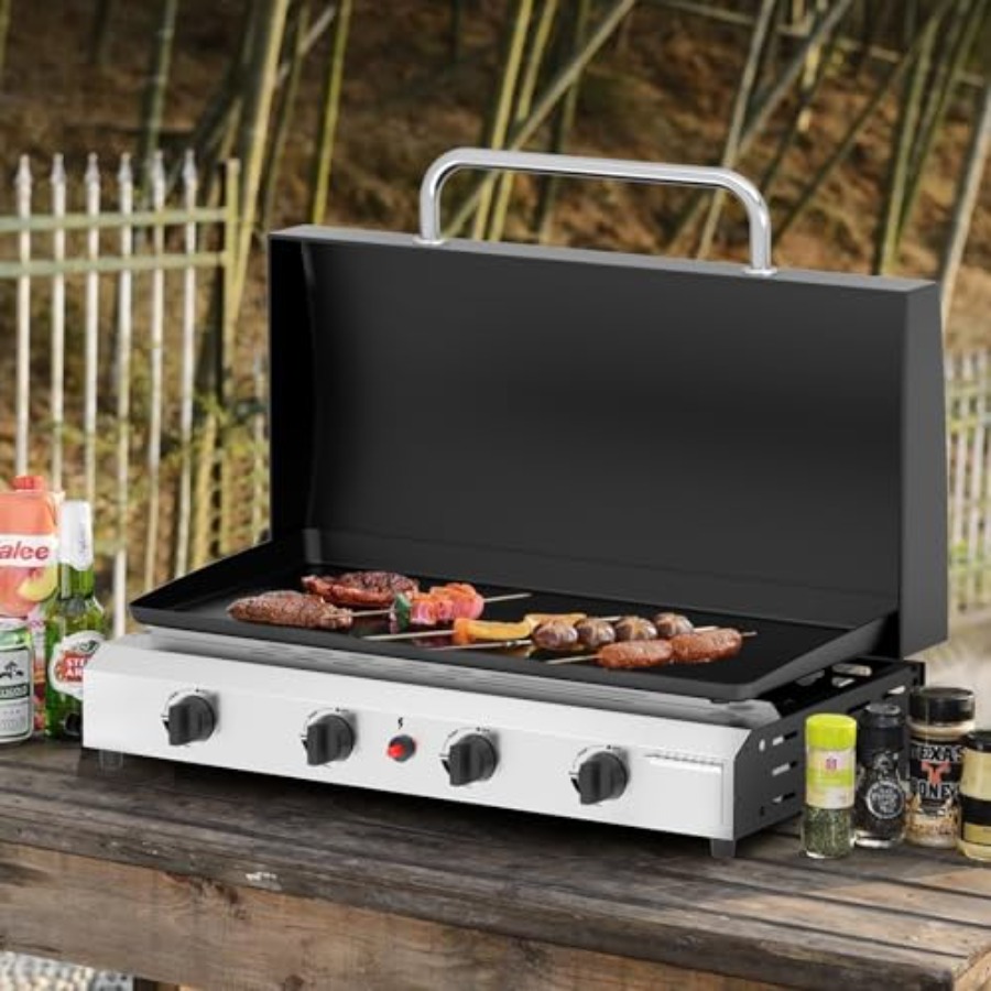 4 Ocaklı Gazlı Izgara (Kapaklı - Electric Griddle Flat Top incelemesi ve fiyatı